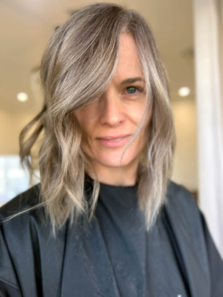 grey blending hair technique central coast